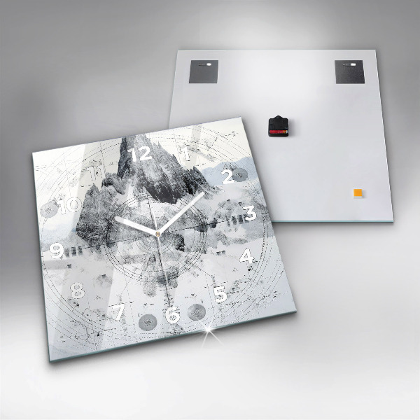 Orologio quadrato Montagne dei cartoni animati