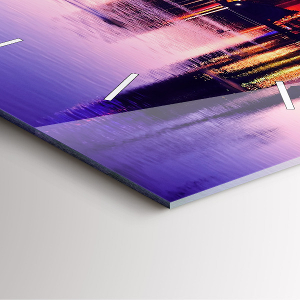 Orologio quadrato Panorama serale della città