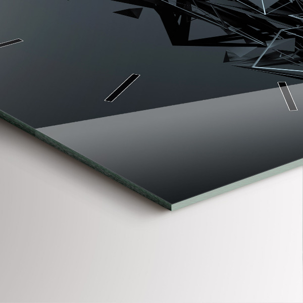 Orologio quadrato Astrazione nera