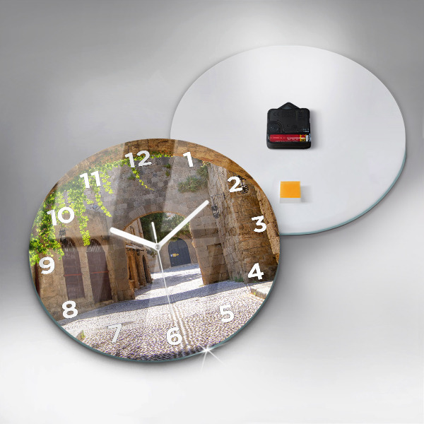Orologio rotondo Pittoresca strada di Rodi
