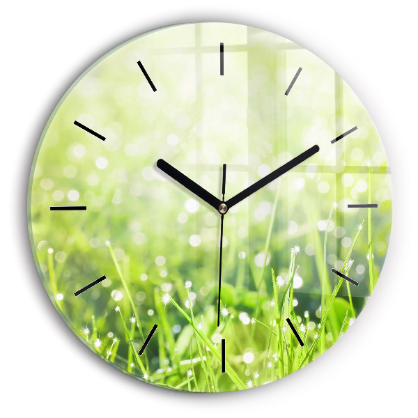 Orologio rotondo Erba verde