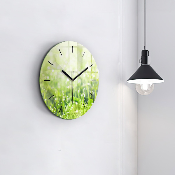 Orologio rotondo Erba verde