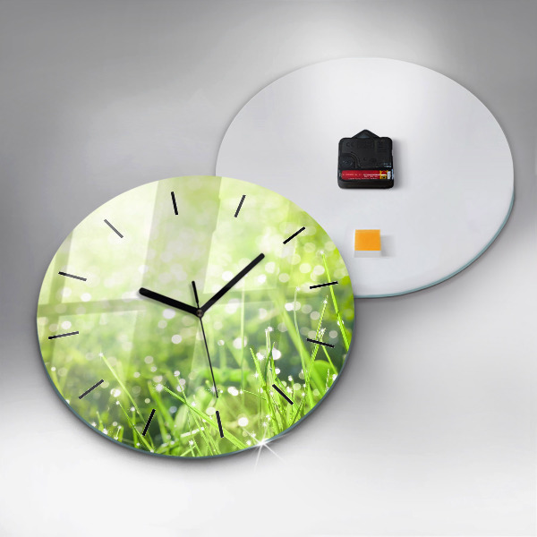 Orologio rotondo Erba verde