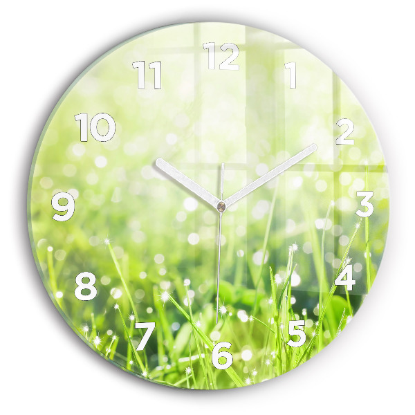 Orologio rotondo Erba verde