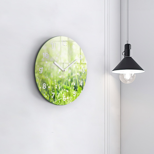 Orologio rotondo Erba verde