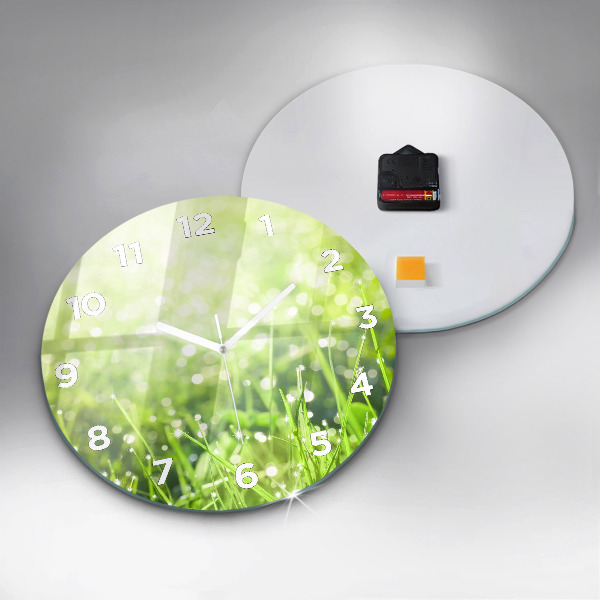 Orologio rotondo Erba verde