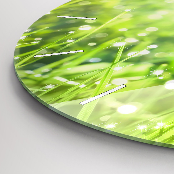 Orologio rotondo Erba verde