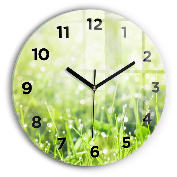 Orologio rotondo Erba verde