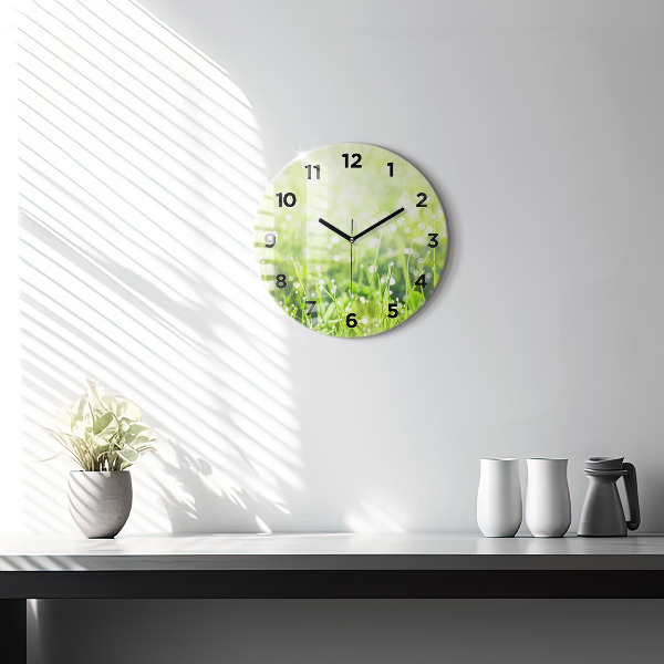 Orologio rotondo Erba verde