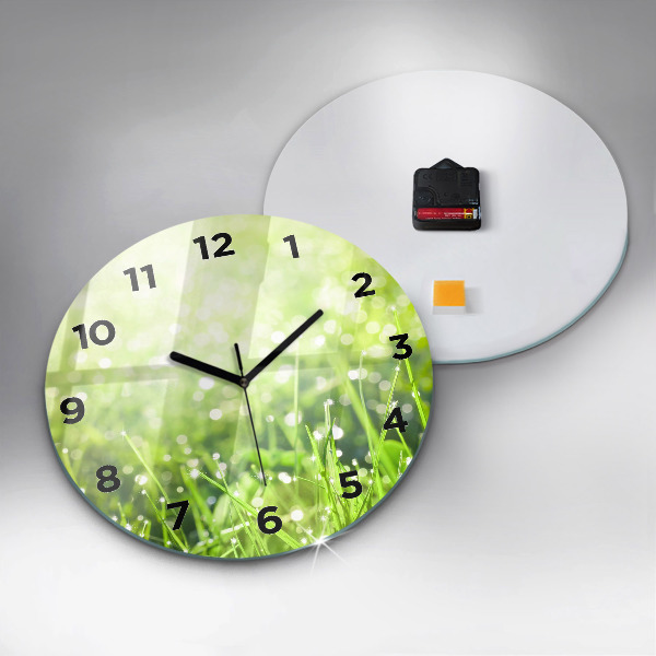 Orologio rotondo Erba verde