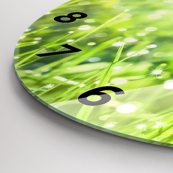 Orologio rotondo Erba verde