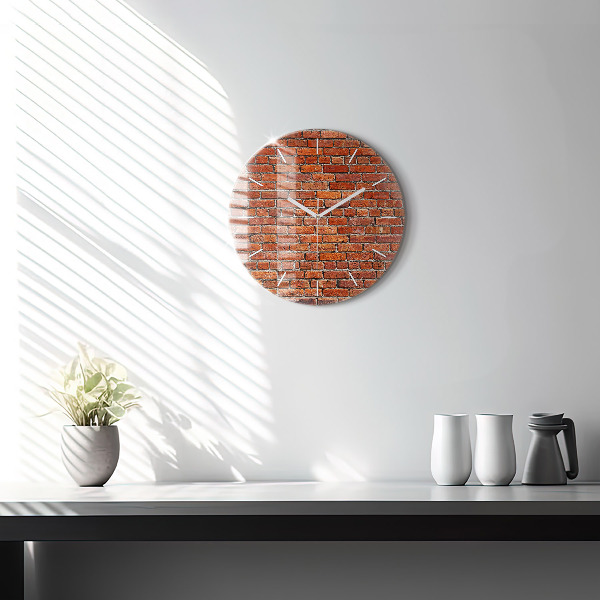 Orologio rotondo Vecchio muro di mattoni