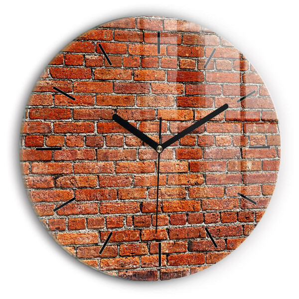 Orologio rotondo Vecchio muro di mattoni