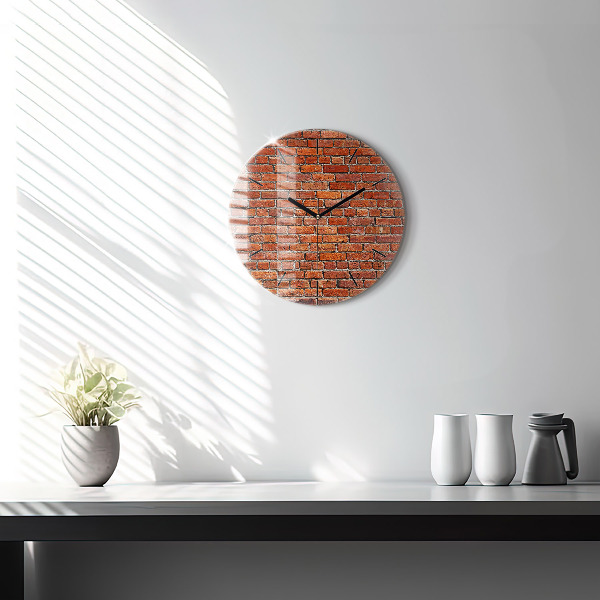 Orologio rotondo Vecchio muro di mattoni