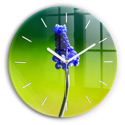 Orologio rotondo Fiori blu