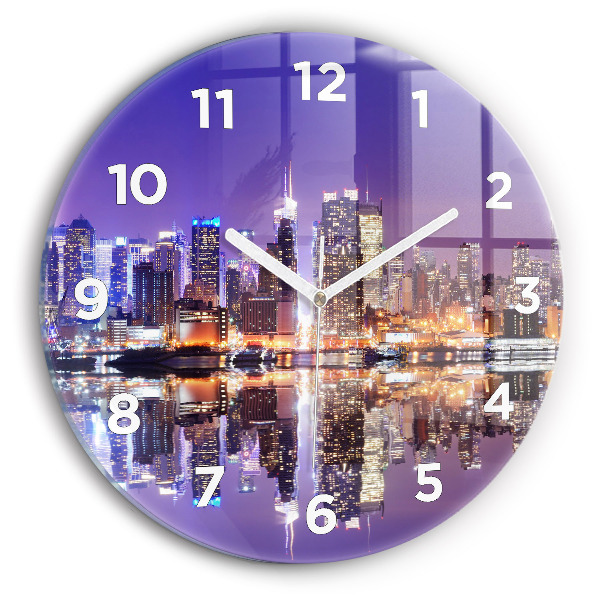 Orologio rotondo New York di notte