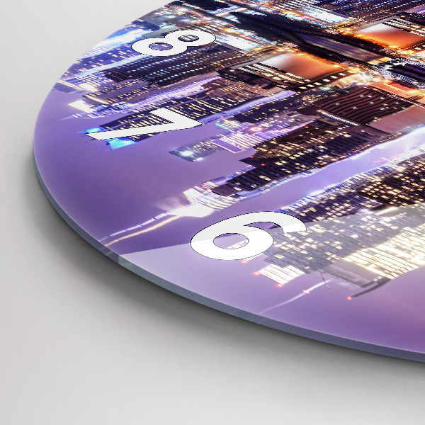 Orologio rotondo New York di notte