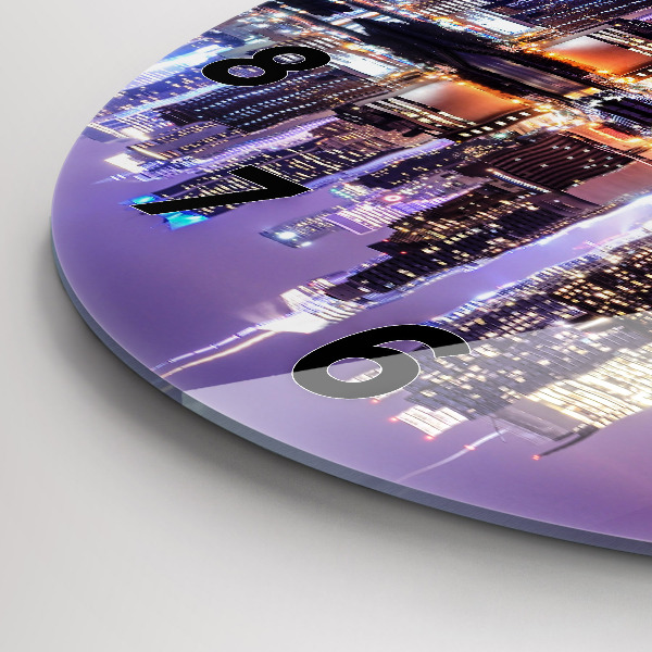 Orologio rotondo New York di notte