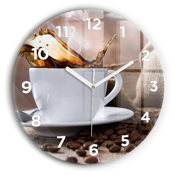 Orologio rotondo Una tazza di caffè