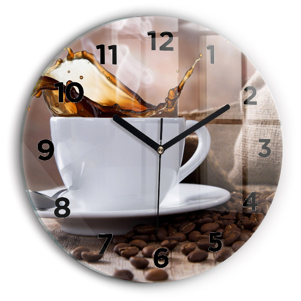 Orologio rotondo Una tazza di caffè