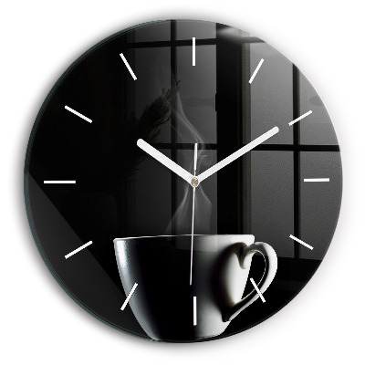 Orologio rotondo Una tazza di caffè