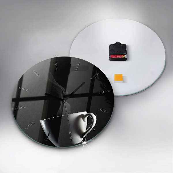 Orologio rotondo Una tazza di caffè