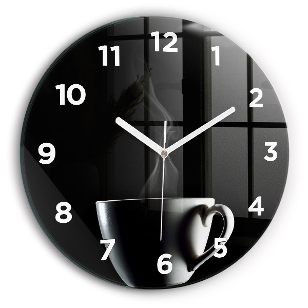 Orologio rotondo Una tazza di caffè