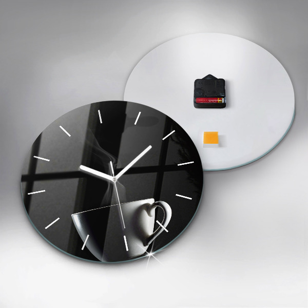 Orologio rotondo Una tazza di caffè