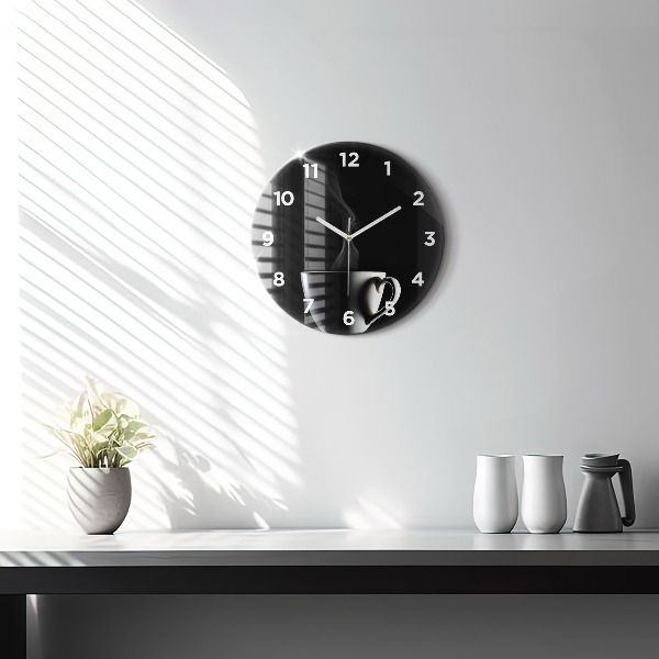 Orologio rotondo Una tazza di caffè