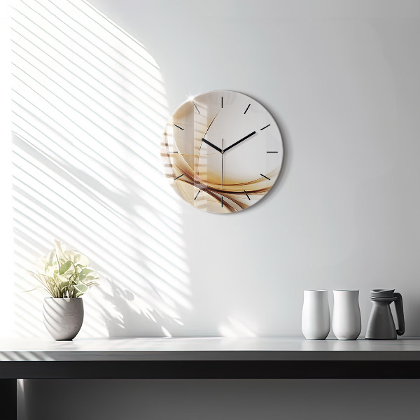 Orologio rotondo Astrazione dorata