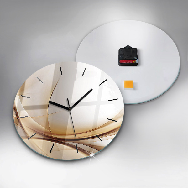 Orologio rotondo Astrazione dorata