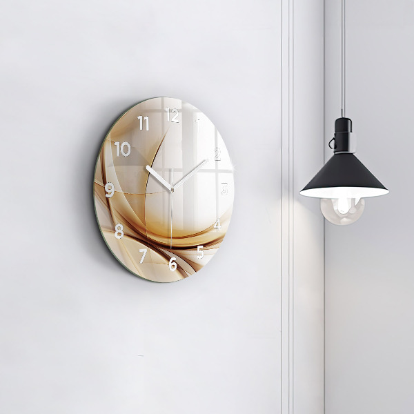Orologio rotondo Astrazione dorata