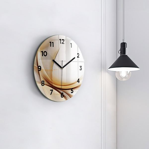 Orologio rotondo Astrazione dorata