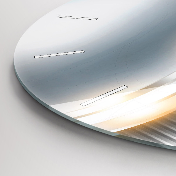 Orologio rotondo in vetro Astrazione del metallo