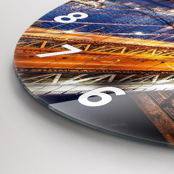 Orologio rotondo New York e il tramonto