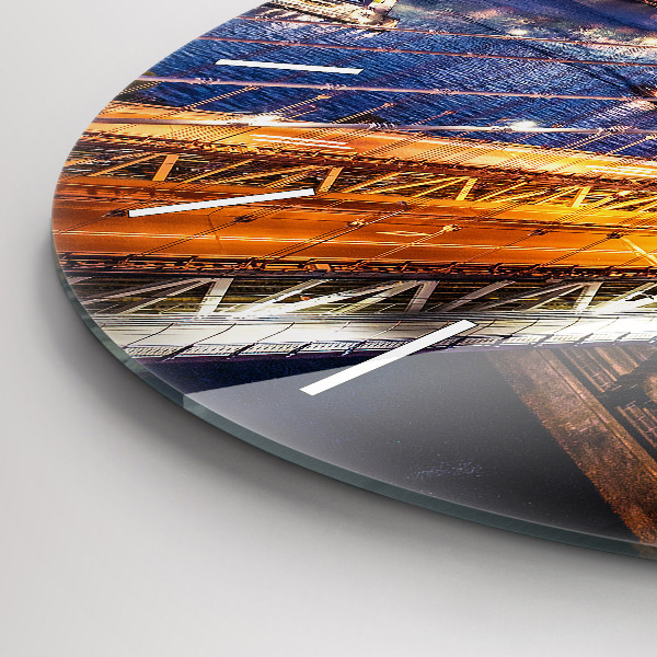 Orologio rotondo New York e il tramonto