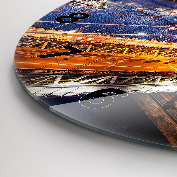 Orologio rotondo New York e il tramonto