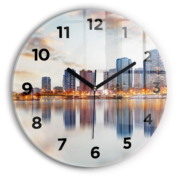 Orologio rotondo Panorama con la Torre Eiffel