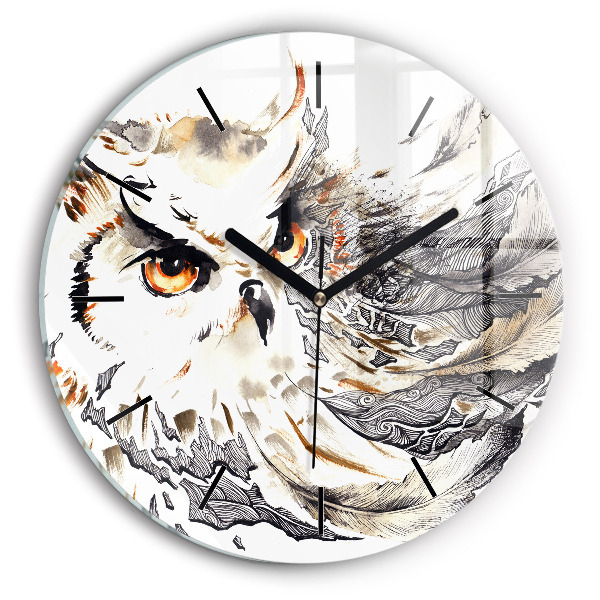 Orologio rotondo Gufo simbolo di saggezza