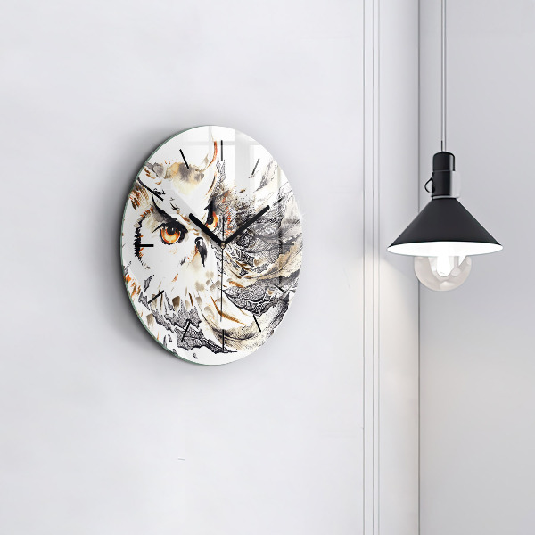 Orologio rotondo Gufo simbolo di saggezza