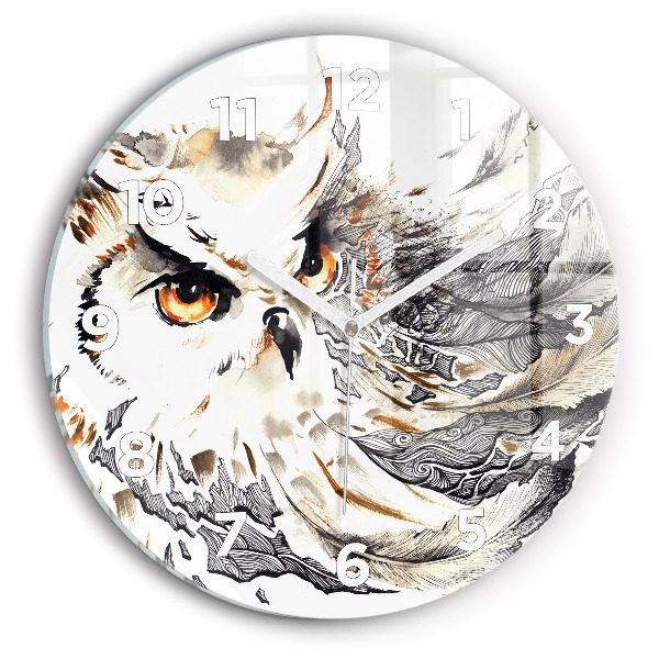 Orologio rotondo Gufo simbolo di saggezza