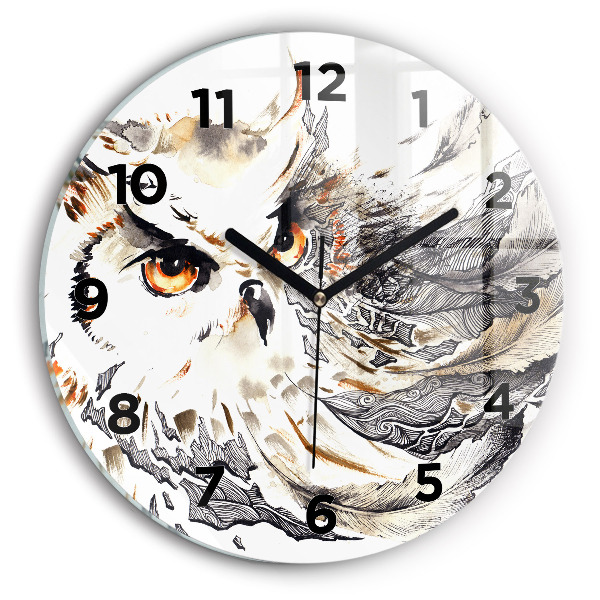 Orologio rotondo Gufo simbolo di saggezza
