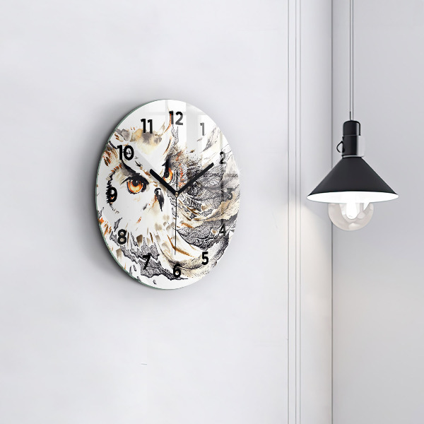 Orologio rotondo Gufo simbolo di saggezza