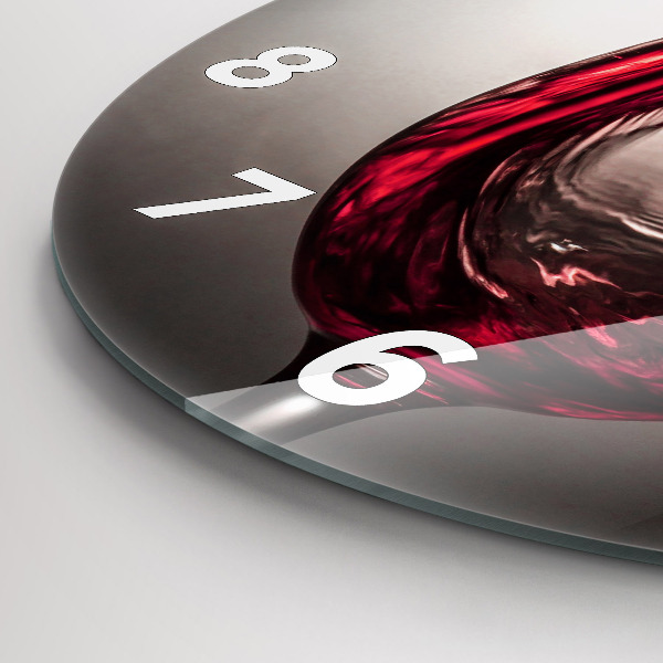 Orologio rotondo Bicchiere di vino
