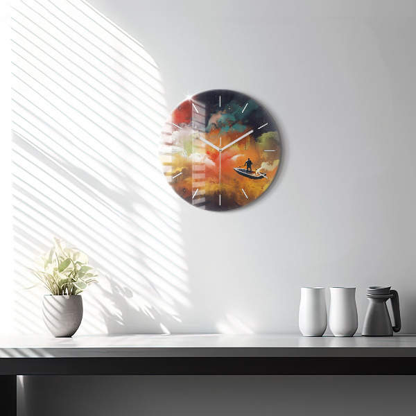 Orologio rotondo Pittura astratta