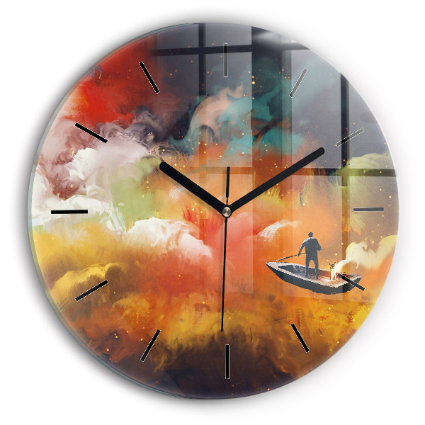 Orologio rotondo Pittura astratta