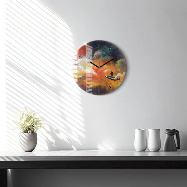 Orologio rotondo Pittura astratta