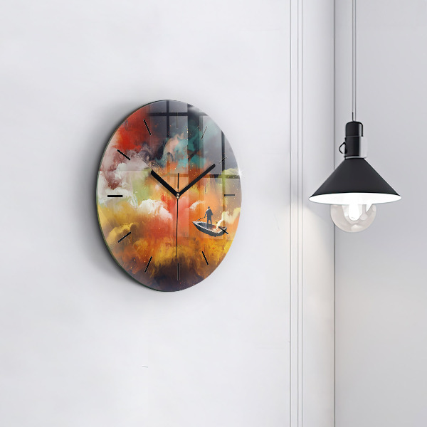 Orologio rotondo Pittura astratta