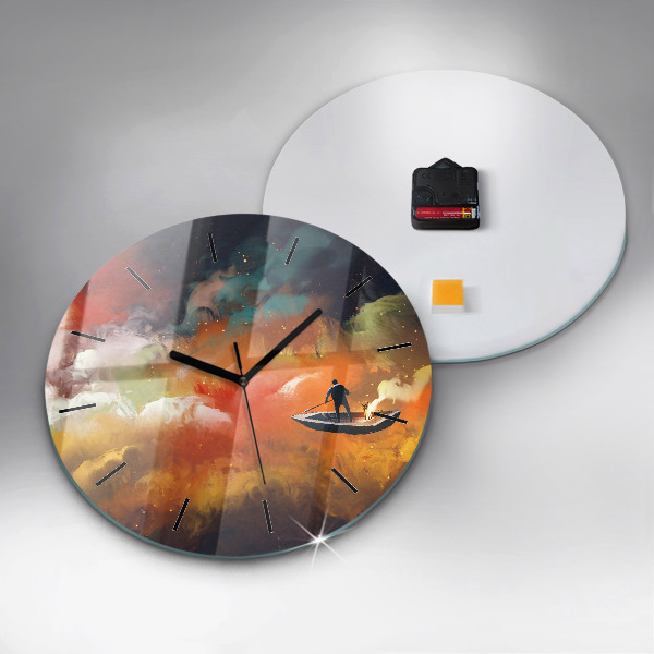 Orologio rotondo Pittura astratta