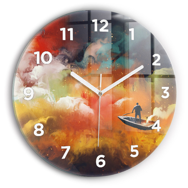 Orologio rotondo Pittura astratta